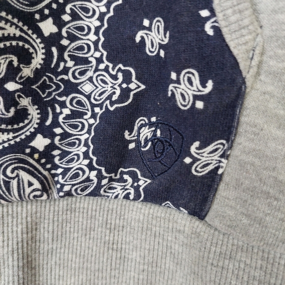 Ariat Real Paisley Print Hooded Sweatshirt Size XL - Picture 4 of 10